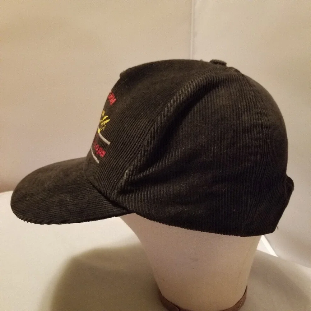 Vintage Made‎ In USA Operation Desert Storm Black SnapBack Corduroy Trucker Hat